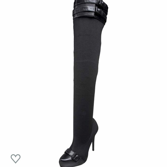 report signature thigh high boots